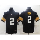 Men's Pittsburgh Steelers #2 Michael Vick Black Limited Stitched Football Jersey