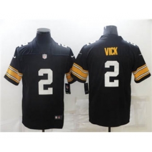 Men's Pittsburgh Steelers #2 Michael Vick Black Limited Stitched Football Jersey