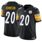 Men's Pittsburgh Steelers #20 Kaleb Johnson Black 2025 Draft F.U.S.E. Vapor Limited Football Stitched Jersey