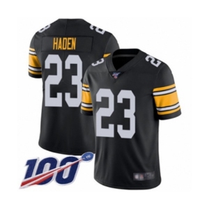 Men's Pittsburgh Steelers #23 Joe Haden Black Alternate Vapor Untouchable Limited Player 100th Season Football Jersey