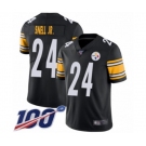 Men's Pittsburgh Steelers #24 Benny Snell Jr. Black Team Color Vapor Untouchable Limited Player 100th Season Football Jersey