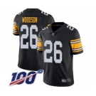 Men's Pittsburgh Steelers #26 Rod Woodson Black Alternate Vapor Untouchable Limited Player 100th Season Football Jersey