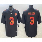 Men's Pittsburgh Steelers #3 Russell Wilson Black Red Orange Stripe Vapor Limited Nike NFL Jersey