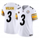 Men's Pittsburgh Steelers #3 Russell Wilson White F.U.S.E. With Walter Payton Patch Vapor Limited Football Stitched Jersey