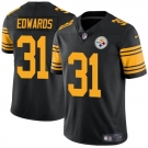 Men's Pittsburgh Steelers #31 Daijun Edwards Black Color Rush Limited Football Stitched Jersey