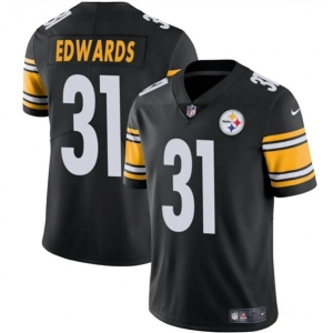 Men's Pittsburgh Steelers #31 Daijun Edwards Black Vapor Untouchable Limited Football Stitched Jersey
