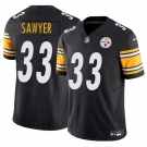 Men's Pittsburgh Steelers #33 Jack Sawyer Black 2025 Draft F.U.S.E. Vapor Limited Football Stitched Jersey