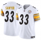 Men's Pittsburgh Steelers #33 Jack Sawyer White 2025 Draft F.U.S.E. Vapor Limited Football Stitched Jersey