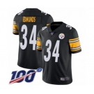 Men's Pittsburgh Steelers #34 Terrell Edmunds Black Team Color Vapor Untouchable Limited Player 100th Season Football Jersey