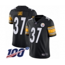 Men's Pittsburgh Steelers #37 Carnell Lake Black Team Color Vapor Untouchable Limited Player 100th Season Football Jersey