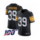 Men's Pittsburgh Steelers #39 Minkah Fitzpatrick Black Alternate Vapor Untouchable Limited Player 100th Season Football Jersey