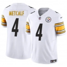 Men's Pittsburgh Steelers #4 DK Metcalf White 2024 F.U.S.E. Vapor Untouchable Limited Football Stitched Jersey