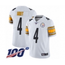 Men's Pittsburgh Steelers #4 Jordan Berry White Vapor Untouchable Limited Player 100th Season Football Jersey