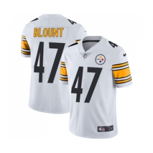 Men's Pittsburgh Steelers #47 Mel Blount White Vapor Untouchable Limited Player Football Jersey