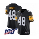 Men's Pittsburgh Steelers #48 Bud Dupree Black Alternate Vapor Untouchable Limited Player 100th Season Football Jersey