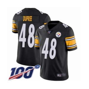 Men's Pittsburgh Steelers #48 Bud Dupree Black Team Color Vapor Untouchable Limited Player 100th Season Football Jersey