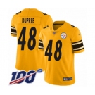 Men's Pittsburgh Steelers #48 Bud Dupree Limited Gold Inverted Legend 100th Season Football Jersey