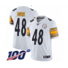 Men's Pittsburgh Steelers #48 Bud Dupree White Vapor Untouchable Limited Player 100th Season Football Jersey