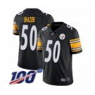 Men's Pittsburgh Steelers #50 Ryan Shazier Black Team Color Vapor Untouchable Limited Player 100th Season Football Jersey