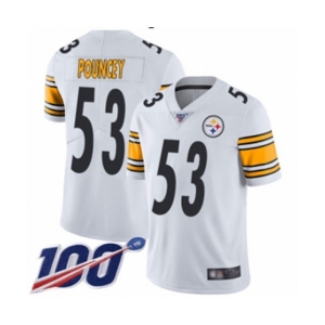 Men's Pittsburgh Steelers #53 Maurkice Pouncey White Vapor Untouchable Limited Player 100th Season Football Jersey