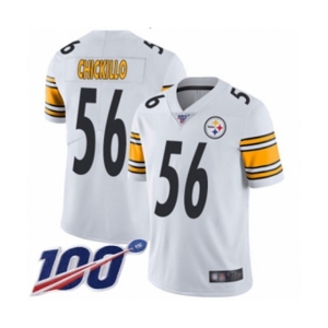 Men's Pittsburgh Steelers #56 Anthony Chickillo White Vapor Untouchable Limited Player 100th Season Football Jersey