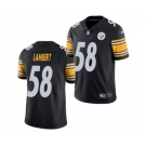 Men's Pittsburgh Steelers #58 Jack Lambert Black Vapor Untouchable Limited Stitched Football Jersey 2