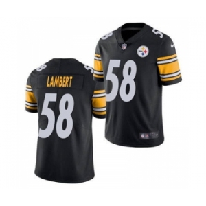 Men's Pittsburgh Steelers #58 Jack Lambert Black Vapor Untouchable Limited Stitched Football Jersey 2