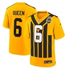 Men's Pittsburgh Steelers #6 Patrick Queen Gold 1933 Throwback Alternate Stitched Football Jersey