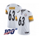 Men's Pittsburgh Steelers #63 Dermontti Dawson White Vapor Untouchable Limited Player 100th Season Football Jersey