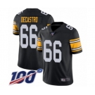 Men's Pittsburgh Steelers #66 David DeCastro Black Alternate Vapor Untouchable Limited Player 100th Season Football Jersey