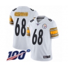 Men's Pittsburgh Steelers #68 L.C. Greenwood White Vapor Untouchable Limited Player 100th Season Football Jersey