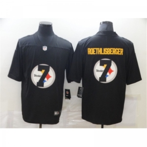 Men's Pittsburgh Steelers #7 Ben Roethlisberger Black Nike Black Shadow Edition Limited Jersey