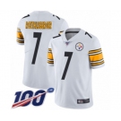 Men's Pittsburgh Steelers #7 Ben Roethlisberger White Vapor Untouchable Limited Player 100th Season Football Jersey