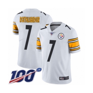 Men's Pittsburgh Steelers #7 Ben Roethlisberger White Vapor Untouchable Limited Player 100th Season Football Jersey