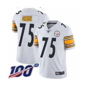 Men's Pittsburgh Steelers #75 Joe Greene White Vapor Untouchable Limited Player 100th Season Football Jersey