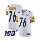 Men's Pittsburgh Steelers #76 Chukwuma Okorafor White Vapor Untouchable Limited Player 100th Season Football Jersey