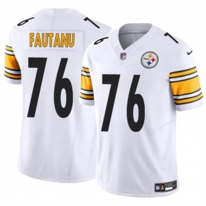 Men's Pittsburgh Steelers #76 Troy Fautanu White F.U.S.E. Vapor Limited Football Stitched Jersey