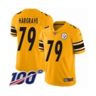 Men's Pittsburgh Steelers #79 Javon Hargrave Limited Gold Inverted Legend 100th Season Football Jersey