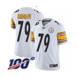 Men's Pittsburgh Steelers #79 Javon Hargrave White Vapor Untouchable Limited Player 100th Season Football Jersey