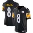Men's Pittsburgh Steelers #8 Aaron Rodgers Black 2025 Vapor Limited Football Stitched Jersey