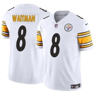 Men's Pittsburgh Steelers #8 Corliss Waitman White 2024 F.U.S.E. Alternate Vapor Untouchable Limited Stitched Jersey