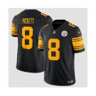 Men's Pittsburgh Steelers #8 Kenny Pickett Black 2023 F.U.S.E. Color Rush Limited Stitched Jersey