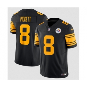 Men's Pittsburgh Steelers #8 Kenny Pickett Black 2023 F.U.S.E. Color Rush Limited Stitched Jersey