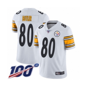 Men's Pittsburgh Steelers #80 Jack Butler White Vapor Untouchable Limited Player 100th Season Football Jersey