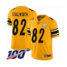 Men's Pittsburgh Steelers #82 John Stallworth Limited Gold Inverted Legend 100th Season Football Jersey