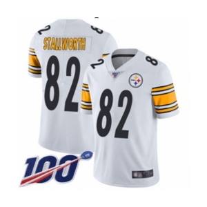 Men's Pittsburgh Steelers #82 John Stallworth White Vapor Untouchable Limited Player 100th Season Football Jersey