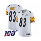 Men's Pittsburgh Steelers #83 Zach Gentry White Vapor Untouchable Limited Player 100th Season Football Jersey