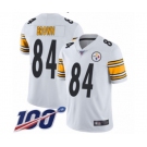 Men's Pittsburgh Steelers #84 Antonio Brown White Vapor Untouchable Limited Player 100th Season Football Jersey