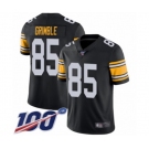 Men's Pittsburgh Steelers #85 Xavier Grimble Black Alternate Vapor Untouchable Limited Player 100th Season Football Jersey