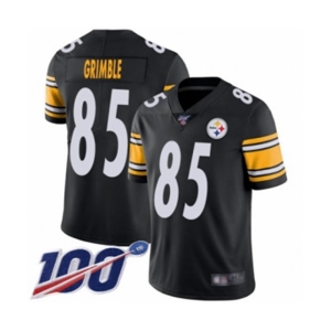Men's Pittsburgh Steelers #85 Xavier Grimble Black Team Color Vapor Untouchable Limited Player 100th Season Football Jersey